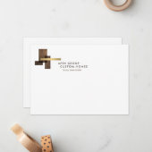 Custom Home Builder Logo Flat Notecard ノートカード (正面/裏面インサイチュ)