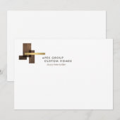 Custom Home Builder Logo Flat Notecard ノートカード (正面/裏面)