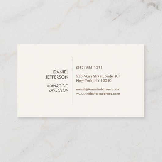 Custom Home Builder Logo Ivory 名刺 (裏面)