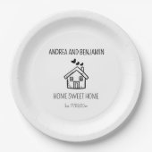 Custom Home Sweet Home Housewarming ペーパープレート (正面)