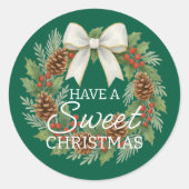 Custom Homemade Christmas Cookies Label Sheet ラウンドシール (正面)