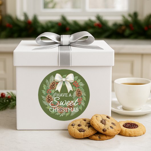 Custom Homemade Christmas Cookies Label Sheet ラウンドシール