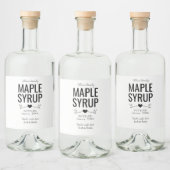 custom homemade maple syrup wedding favor リキュールボトルラベル (ボトル)