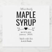 custom homemade maple syrup wedding favor リキュールボトルラベル (シングルラベル)