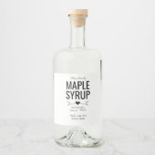 custom homemade maple syrup wedding favor リキュールボトルラベル (正面)