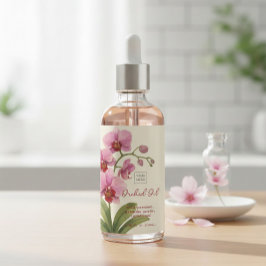 Custom Homemade Orchid Oil Label ワインラベル