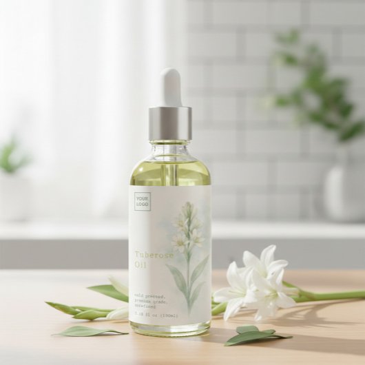 Custom Homemade Tuberose Oil Label ワインラベル