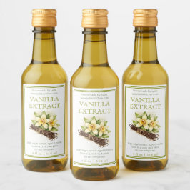 Custom Homemade Vanilla Extract Label ワインラベル