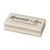 Custom Homemade wih Love Typography Quote ラバースタンプ (スタンプ)