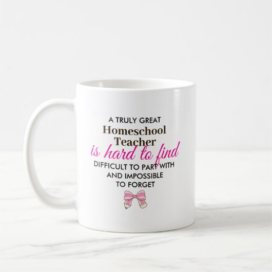Custom Homeschool Teacher Teacher Appreciation  コーヒーマグカップ (左)