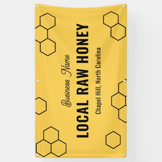 Custom Honey Bee Farmer Market Stand 横断幕 (縦)