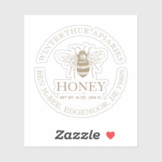 Custom Honey Business Promotional シール (シート)
