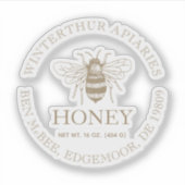 Custom Honey Business Promotional シール (正面)