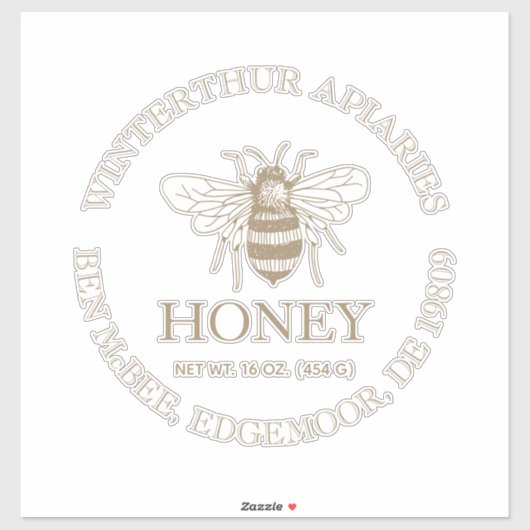 Custom Honey Business Promotional シール (シート)