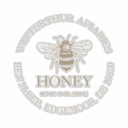 Custom Honey Business Promotional シール (正面)