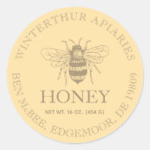 Custom Honey Business Promotional ラウンドシール (正面)