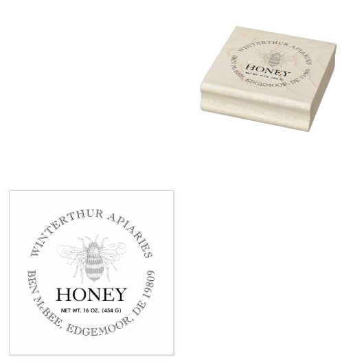 Custom Honey Business Promotional ラバースタンプ (押印)