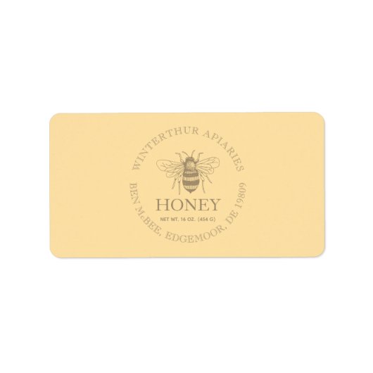 Custom Honey Business Promotional ラベル (正面)