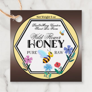 Custom Honey Jar Neck Tag for Beekeepers フェイバータグ