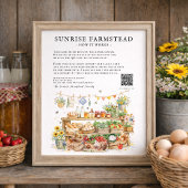 Custom Honor System Farm Stand Sign ポスター