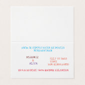 Custom Horizontal Tent Fold Folded Business Card 名刺 (外部フラット)