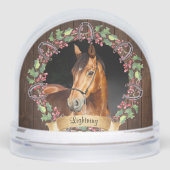 Custom Horse Photo Rustic Christmas (正面)