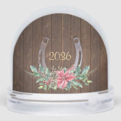 Custom Horse Photo Rustic Christmas (裏面)