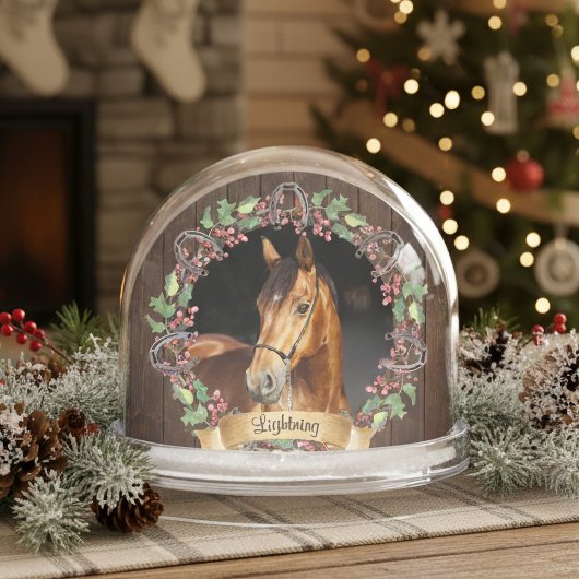 Custom Horse Photo Rustic Christmas