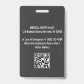 Custom Hospital Employee ID  Logo & Photo | Pink バッジ (裏面)