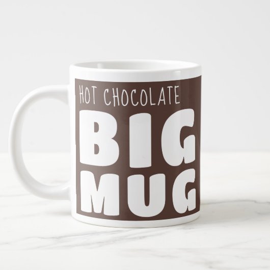 Custom Hot Chocolate Big Mug Brown C33 Novelty   ジャンボコーヒーマグカップ (左)
