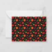Custom Hot Peppers Illustration Note Card ノートカード (裏面)