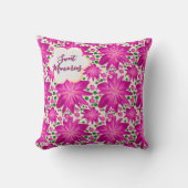 Custom Hot Pink Floral Seamless Pattern  クッション (正面)