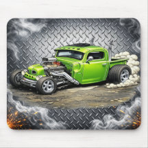 Custom Hot Rod Mouse Pad – Classic Car Enthusiast 