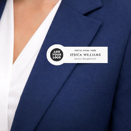 Custom Hotel Logo Name Tag with Job Title 名札