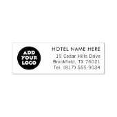 Custom Hotel Logo Return Address Self-Inking Stamp セルフインキングスタンプ (デザイン)