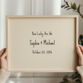 Custom “How Lucky We Are” Wedding Sign Wall Art ポスター