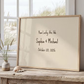 Custom “How Lucky We Are” Wedding Sign Wall Art ポスター