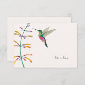 Custom Hummingbird ノートカード (正面/裏面)
