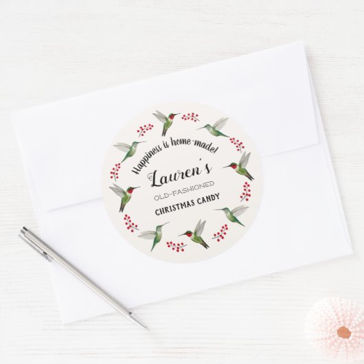 Custom Hummingbird   ラウンドシール (封筒)