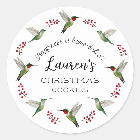 Custom Hummingbird ラウンドシール (正面)