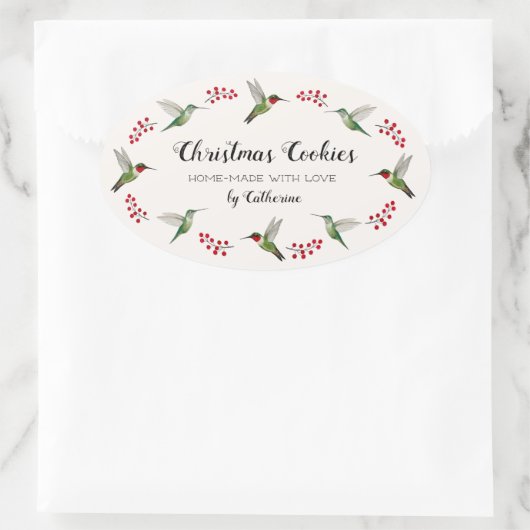 Custom Hummingbird   楕円形シール (バッグ)