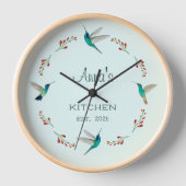 Custom Hummingbird  Clock 壁時計 (正面)
