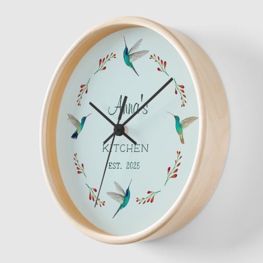 Custom Hummingbird  Clock 壁時計 (傾斜)