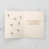 Custom Hummingbirds Happy Thanksgiving Card シーズンカード (内部)