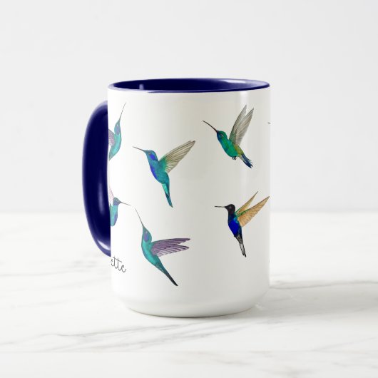 Custom Hummingbirds Mug マグカップ (正面左)