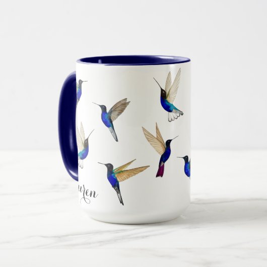 Custom Hummingbirds Mug マグカップ (正面左)