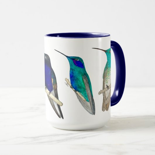 Custom Hummingbirds Mug マグカップ (正面右)