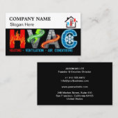 Custom HVAC Business Card with Company Logo & Slog 名刺 (正面/裏面)
