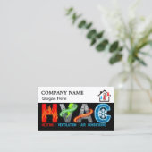 Custom HVAC Business Card with Company Logo & Slog 名刺 (スタンド正面)