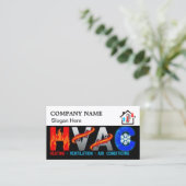 Custom HVAC Business Card with Company Logo slog 2 名刺 (スタンド正面)